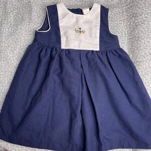 Vintage Embroidered Nautical Dress Size 3t 4th of July/Memorial Day